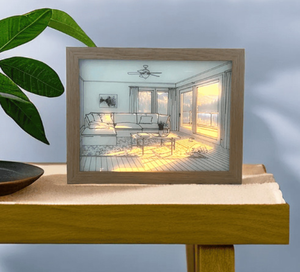 Lámpara de marco de luz Led para pintura, arte de pared con pintura, luz nocturna pequeña, lámpara de noche con frescos, diseño de <span class=keywords><strong>Anime</strong></span> - Product Image 4