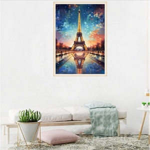 Peinture Diamant Série Paysage Urbain Architecture Tour Eiffel Ambiance Premium Broderie Manuelle Art Déco Coffret Cadeau - Product Image 2