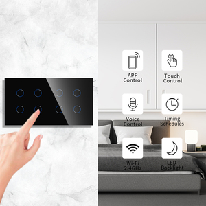 Interruptores Táctiles de 8 Canales Compatibles con la Aplicación Tuya Alexa y Control por Voz Zigbee de Bingoelec OEM ODM - Product Image 4