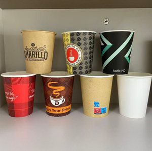 Gobelets en papier personnalisés pour les cafés, 8 oz, jetables, pour boissons chaudes et froides à emporter, imprimés, bon prix, contenants d'emballage alimentaire - Product Image 6
