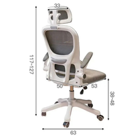Chaise de bureau ergonomique en maille de luxe moderne 2026, avec support lombaire réglable, pivotante pour ordinateur – Nouveauté promotionnelle