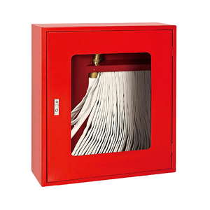 ארון כיבוי אש חירום ממתכת אדומה עמידה בפני קורוזיה - כולל צינור כיבוי אש באורך 20 מטר, התקנה קלה, יצרן ישיר - Product Image 2