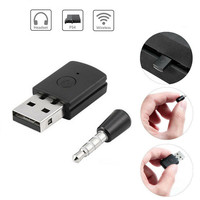3.5mm Bluetooth V5.0 + EDR USB Bluetooth Dongle Dernière Version USB Adaptateur Bluetooth sans fil pour PS4 Casque Microphone