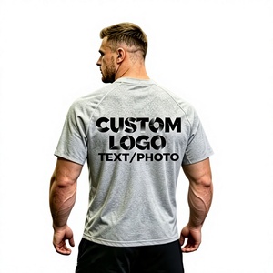 Custom Logo Men's Short Sleeve T-Shirt 100% Polyester Quick Dry Jersey O-Neck Casual Printed Design 5PCS - Product Image 4