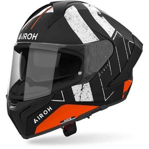 Casco Integrale Airoh Matryx Arancione Bianco Nero in Fibra Composita Taglia S per Moto - Product Image 1