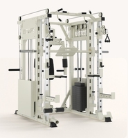 Machine Smith multifonctionnelle en métal pour la maison et le commerce – Équipement de gym tout-en-un pour squats, développés couchés et exercices de fitness avec croisement de câbles