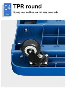 รถเข็นพลาสติกแพลตฟอร์มแบนแบบพับได้สำหรับบรรทุกสินค้ากลางแจ้ง - Product Image 4