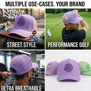 Wholesale Custom Silicone Patch Logo Laser Cut Perforated Golf Hat Waterproof <strong>Quick</strong> <strong>Dry</strong> 5 Panel Rope Baseball <strong>Cap</strong> - Product Image 4