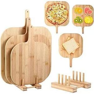 Ensemble de planches à découper en bambou Mu Yujia, 3 tailles, avec poignée, faciles à nettoyer - Product Image 5