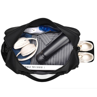 Sac de voyage imperméable grande capacité avec séparation sec/humide, sac de sport avec compartiment à chaussures indépendant, sac de sport avec sangle de bagage