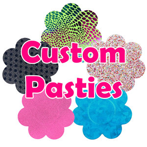 Pétalos Adhesivos para el Pecho con Múltiples Diseños, Sin Costuras, con Brillo Sexy, Estampado de Leopardo, Temática Navideña, Cubrepezones Personalizados para Mujer - Product Image 3