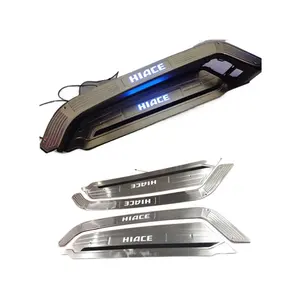 use for hiace200 hiace LED sliding door step cover Stainless steel sliding door pedal
