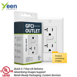 Cho UL cho chứng nhận an toàn 125V gfci Outlet TR WR tường ổ cắm Tamper kháng thời tiết kháng 15A/20A cho ngoài trời điện - Product Image 2
