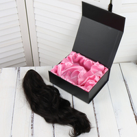 Caja de Regalo Magnética Plegable con Relieve de Lámina Dorada Personalizada, Nueva Caja de Cartón para Almacenamiento de Pelucas