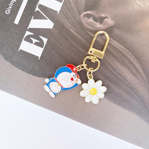 漫画かわいいアニメドラデザイン金属合金キーホルダーペンダントバッグバックパック子供用プロモーションギフト装飾キーリング - Product Image 6