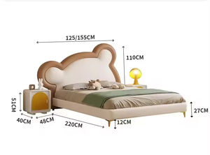 Nueva Cama Infantil Linda de Alta Calidad, Diseño Contemporáneo Ecológico, Cómoda para el Dormitorio de los Niños - Product Image 5