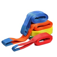 Sangle plate en polyester 4 plis, codée par couleur, de 1 à 10 tonnes, sangle de levage robuste, 1 à 12 m, CE