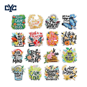 Parches Bordados Personalizados con Letras Coloridas y Eslóganes Positivos Inspiradores, como 'Dios Ama al Mundo', con Bordado Floral, para Planchar - Product Image 4