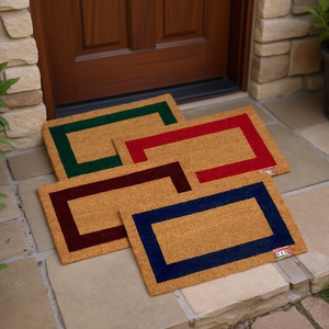 COCO VERACRUZ Tapete de Entrada Hecho a Mano con Patrón Geométrico Tradicional 33x60cm Material de Fibra de Coco Colores Surtidos para Uso Doméstico - Product Image 3
