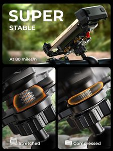 Soporte para Teléfono de Motocicleta LISEN 2026, Resistente, Antivibraciones, para Manillar de Bicicleta, Compatible con iPhone, <span class=keywords><strong>Samsung</strong></span>, Google Navigation - Product Image 3