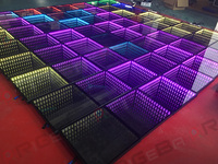 Miroir infini 3D, 30x50cm, à led, portable, pour piste de danse, événements de mariage