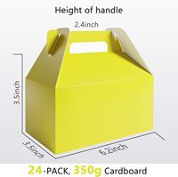 Boîtes en carton en papier Kraft Treat avec poignées et sac à emporter de qualité alimentaire pour les collations de pique-nique Candy Goodie Party Favor