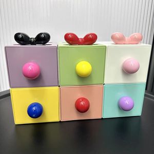 Plastic Bow Shape Handles For Furniture Cabinet Drawer <b>Knobs</b> Novelty Design In Purple Rose Red Rose Pink <b>Black</b> Colors - Product Image 3