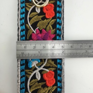 Tali tas kustom tali bahu kulit lebar 5cm yang dapat diatur tali bordir Jacquard - Product Image 5