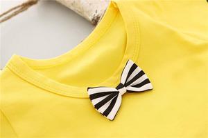 Ensembles de vêtements pour fillettes : T-shirt + pantalon à bretelles rayé, tenues deux pièces pour bébés filles, collection printemps-automne, fabricant - Product Image 4