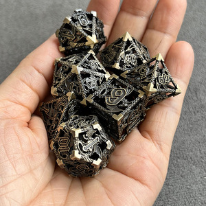 Hollow Dragon Custom D10 Metal Polyhedral Dice para Dnd Game Accessories para <span class=keywords><strong>Dungeons</strong></span> and Dragons <span class=keywords><strong>Desktop</strong></span> RPG Games - Product Image 4