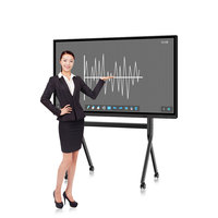 Monitor táctil de pizarra inteligente digital de panel plano interactivo Android 14 todo en uno para conferencias tipo electrónico