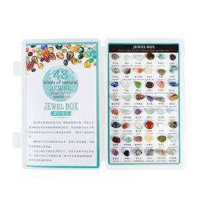 48 loại của tự nhiên màu pha lê thủ công mỹ nghệ khoáng sản đá quý quặng mẫu thiết lập cho trẻ em khoa học thiết lập với Palm đồ trang trí - Product Image 5