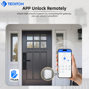 Tediton สมาร์ทประตูล็อคฉันบ้านประตูไม้สำหรับบ้านอิเล็กทรอนิกส์ดิจิตอล ttlock ลายนิ้วมือล็อคประตูอัจฉริยะ - Product Image 5
