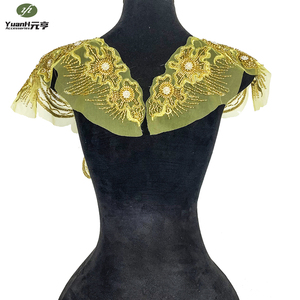 Appliques de corsage tubulaires de luxe faits main à coudre avec strass et perles, nouveau design, couleurs personnalisables pour vêtements et robes DIY - Product Image 4
