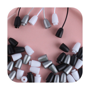 ตัวเชื่อมต่อเครื่องประดับ กระดุมพลาสติกแบบกด สำหรับทำสร้อยคอ DIY สไตล์เรียบง่าย มีสีดำ ขาว เงินให้เลือก - Product Image 1