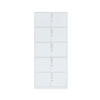Armoire de rangement en acier moderne et verrouillable à 10 portes pour atelier, école, bureau