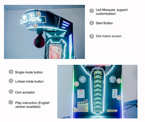Machine de poinçonnage de boxe de <span class=keywords><strong>billet</strong></span> de poinçonneuse de jeu d'arcade de sport avec la récompense de boisson - Product Image 5