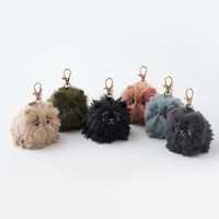 DIADIA Luxe Breloque de sac personnalisée en peluche chat moelleux Kawaii, Porte-clés, Accessoire mignon Indie, Pendentif privé, Compagnon IA