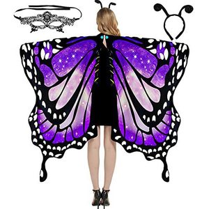 Capa de Mariposa con Alas en Degradado Rosa y Rojo, Disfraz para Mujer, Accesorio para Fiesta de Halloween - Product Image 4