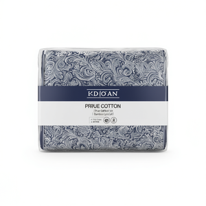 KD|O'AN Comforter <b>Set</b> Pure Cotton 12 Piece King Size Jacquard Pattern Home <b>Bedding</b> - Product Image 1