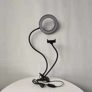 Selfie vòng ánh sáng 2 trong 1 điện thoại di động chủ LED sống Clip đứng Tripod bàn có thể điều chỉnh đèn <span class=keywords><strong>Flash</strong></span> Vòng ánh sáng - Product Image 6