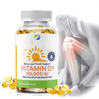 Ausreson OEM Vitamine K2 MK7 Soutien Immunitaire Complément Alimentaire Calcium Vitamine D3 K2 400mg 10000UI Capsules Molles de Vitamine K2 MK7