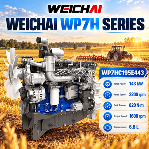 WEICHAI WP7HG195E443 192PS 143kW Landwirtschaftlicher Dieselmotor Stabile Leistung Kraftstoffsparend für Traktoren und Bodenbearbeitung - Product Image 1