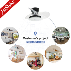 1stshine Ventilateur de plafond à Led 3 pales transparentes ABS Fancy 30 Pouces Soft Wind LED Lighting Petit ventilateur de plafond - Product Image 5
