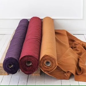 Venta al por mayor 115 ''/292cm Extra ancho europeo tela de lino 100% Natural para niñas niños vestidos cojines sofá varias industrias - Product Image 1