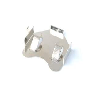 사용자 정의 금속 각인 인광 청동 구리 금속 CR2032 관통 구멍 배터리 홀더 - Product Image 2