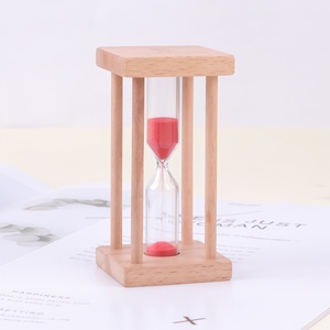 Reloj de Arena Nórdico de Madera de Haya Natural, Ecológico, Duradero, Forma Cilíndrica, 1/2/3/5 Minutos, Mini Marco, Moderno para el Hogar - Product Image 3