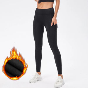 Collant a compressione da <span class=keywords><strong>donna</strong></span> che corrono Leggings caldi <span class=keywords><strong>pantaloni</strong></span> da Yoga con tasche per donne che si allenano per il Fitness inverno indossano <span class=keywords><strong>pantaloni</strong></span> autunnali - Product Image 1