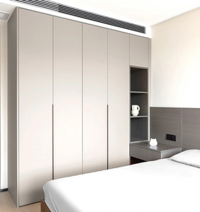 Benovo New Design Bedroom Furniture Sliding Door Wooden Lacquer Modern White Simple Home Wardrobe Customized Size Bedroom <strong>Closet</strong> - Product Image 4