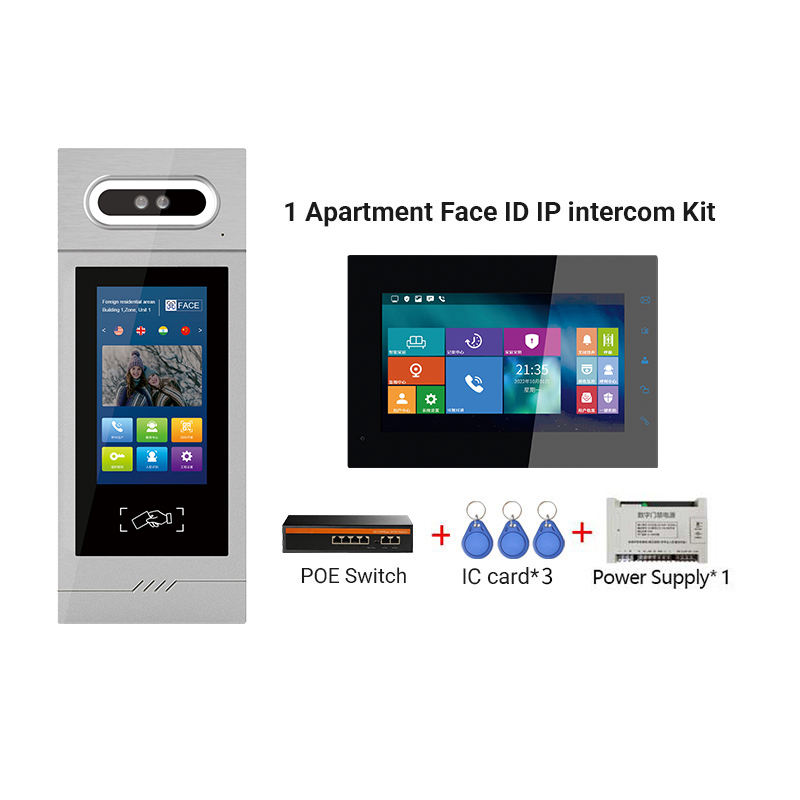 1outdoor station+1monitor+1power supply+1POE